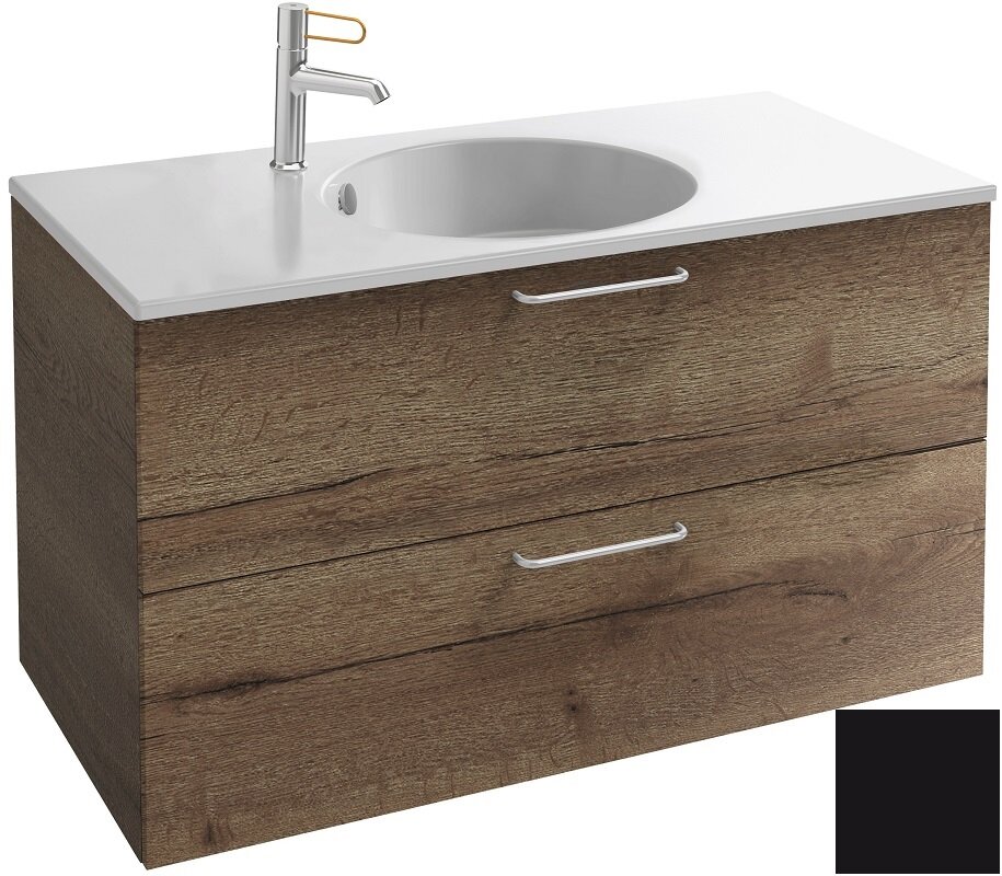 Изображение товара Тумба под раковину Jacob Delafon Odeon Rive Gauche 90 см черный сатин подвесная