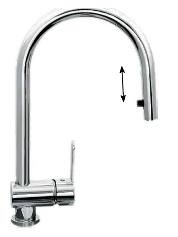 Изображение товара Современный смеситель для кухни Alveus Arc 20-P Chr хром высокая функция поворотный