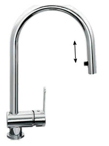 Изображение товара Современный смеситель для кухни Alveus Arc 20-P Chr хром высокая функция поворотный