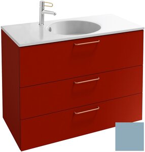 Изображение товара Тумба под раковину Jacob Delafon Odeon Rive Gauche 90 см, EB2533-RX-G91, цвет аквамарин глянцевый, ручки на выбор Изображение товара Тумба под раковину Jacob Delafon Odeon Rive Gauche 90 см, EB2533-RX-G91, цвет аквамарин глянцевый, ручки на выбор