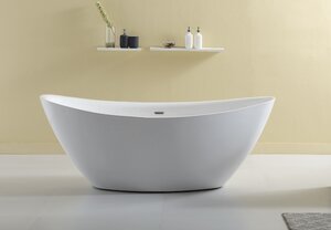 Изображение товара Ванна акриловая Bolu BL-157/180, 180 x 90 см, слив-перелив в комплекте, белый