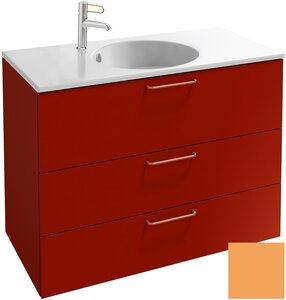 Изображение товара Тумба под раковину Jacob Delafon Odeon Rive Gauche 90 см, EB2533-RX-G1N, цвет императорский жёлтый глянцевый, ручки на выбор