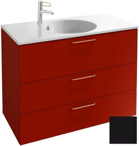 Изображение товара Тумба под раковину Jacob Delafon Odeon Rive Gauche 90 см, EB2533-RX-S14, цвет чёрный сатин, ручки на выбор