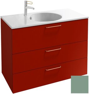 Изображение товара Тумба под раковину Jacob Delafon Odeon Rive Gauche 90 см, EB2533-RX-M47, цвет оливковый матовый, ручки на выбор