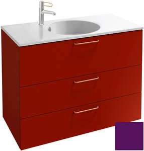 Изображение товара Тумба под раковину Jacob Delafon Odeon Rive Gauche 90 см, EB2533-RX-F26, цвет сливовый глянцевый, ручки на выбор