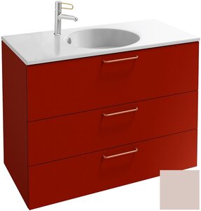 Изображение товара Тумба под раковину Jacob Delafon Odeon Rive Gauche 90 см, EB2533-RX-M78, цвет пыльная роза матовый, ручки на выбор