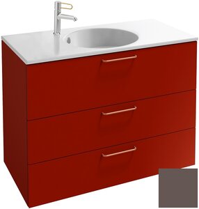 Изображение товара Тумба под раковину Jacob Delafon Odeon Rive Gauche 90 см, EB2533-RX-S32, цвет светло-коричневый сатин, ручки на выбор