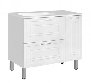 Изображение товара Тумба под раковину Style Line Альба 90 см Люкс напольная белая МДФ