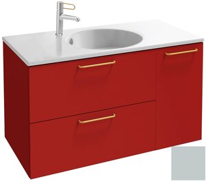 Изображение товара Тумба под раковину Jacob Delafon Odeon Rive Gauche 90 см, EB2543-RX-G73, цвет голубой шторм глянцевый, ручки на выбор