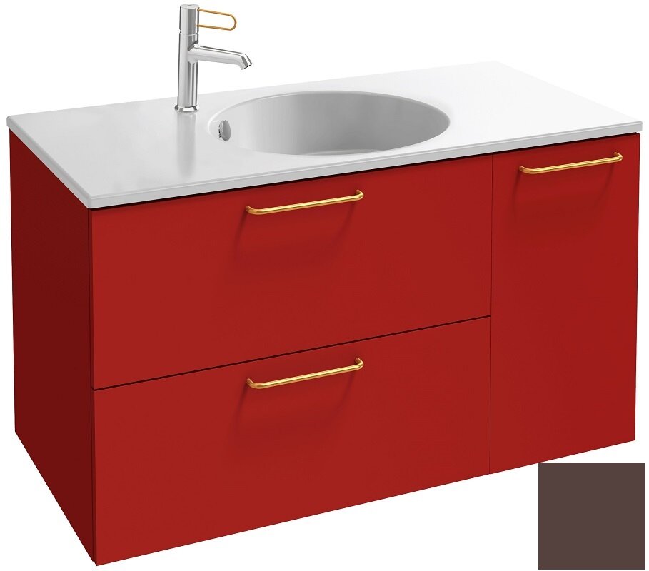 Изображение товара Тумба под раковину Jacob Delafon Odeon Rive Gauche 90 см, LED коричневый, подвесная