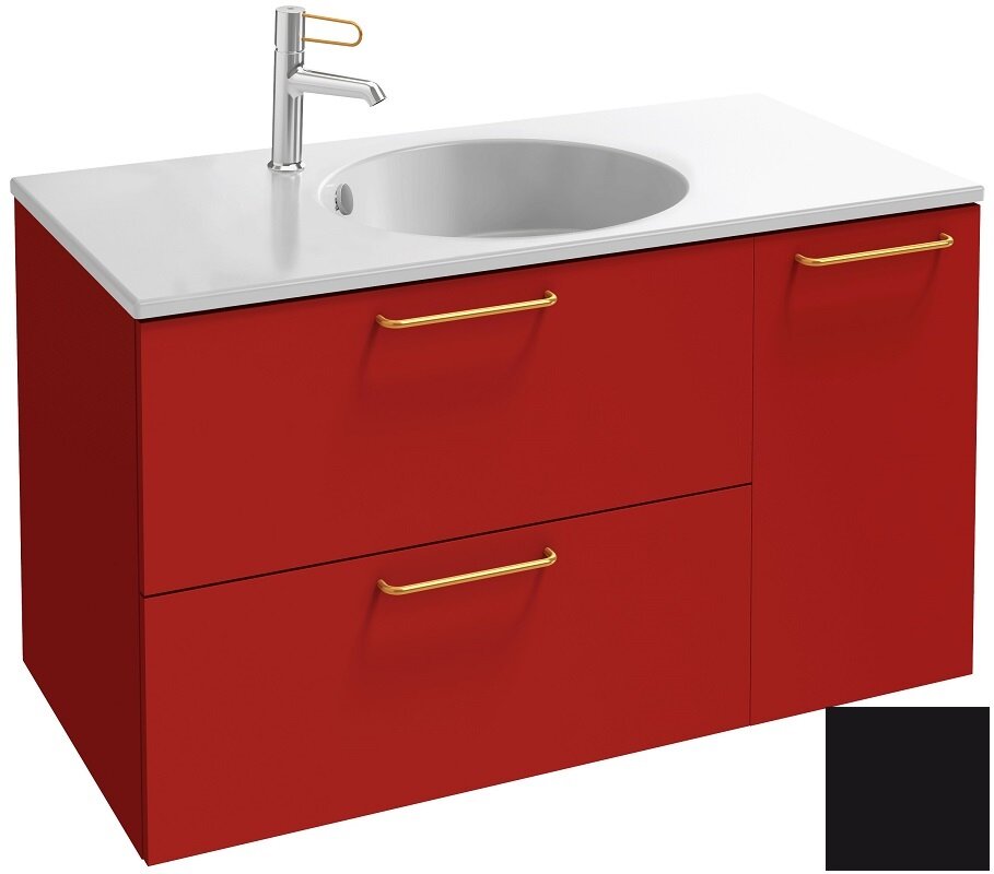 Изображение товара Тумба под раковину Jacob Delafon Odeon Rive Gauche 90 см Черная глянцевая подвесная