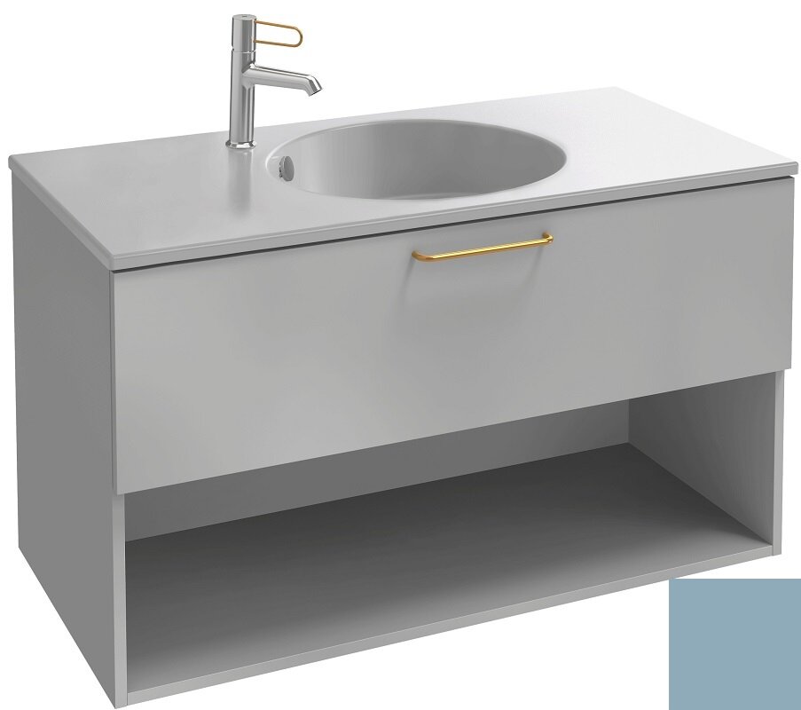 Изображение товара Тумба под раковину Jacob Delafon Odeon Rive Gauche 90 см аквамариновая глянцевая подвесная