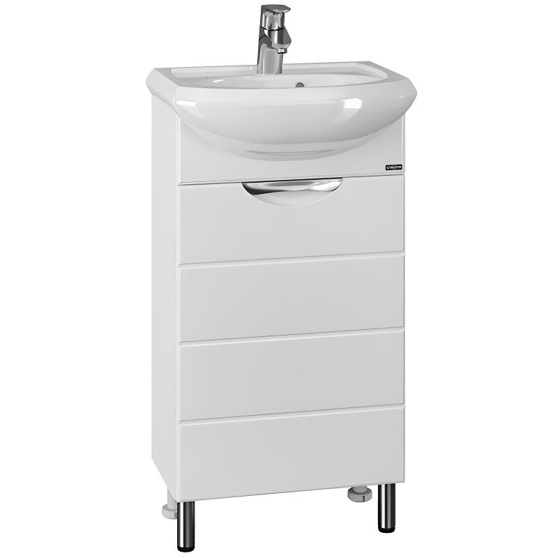 Изображение товара Тумба под раковину СаНта Родос 206020, 45 см белая, напольная, Россия