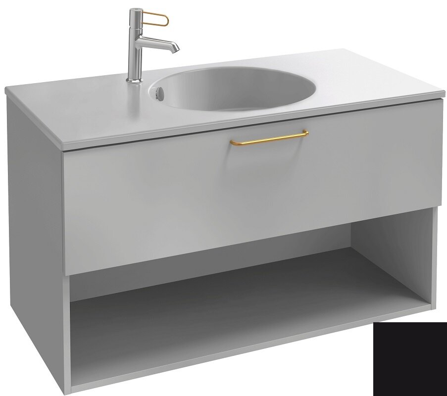 Изображение товара Тумба под раковину Jacob Delafon Odeon Rive Gauche 90 см черный матовый