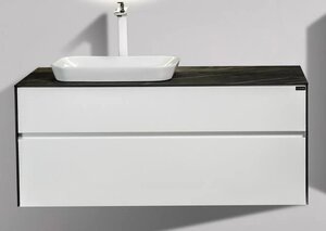 Изображение товара Тумба с раковиной Black&White Universe U907 100 см подвесная белый матовый