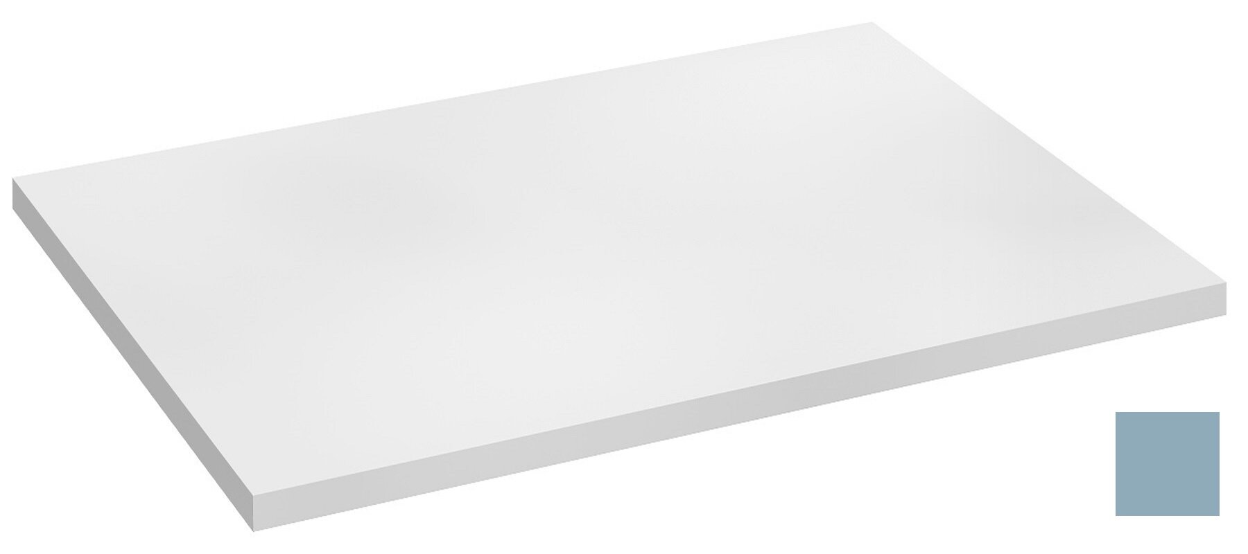 Изображение товара Столешница без выреза под раковину Jacob Delafon Odeon Rive Gauche 70 см аквамарин матовая