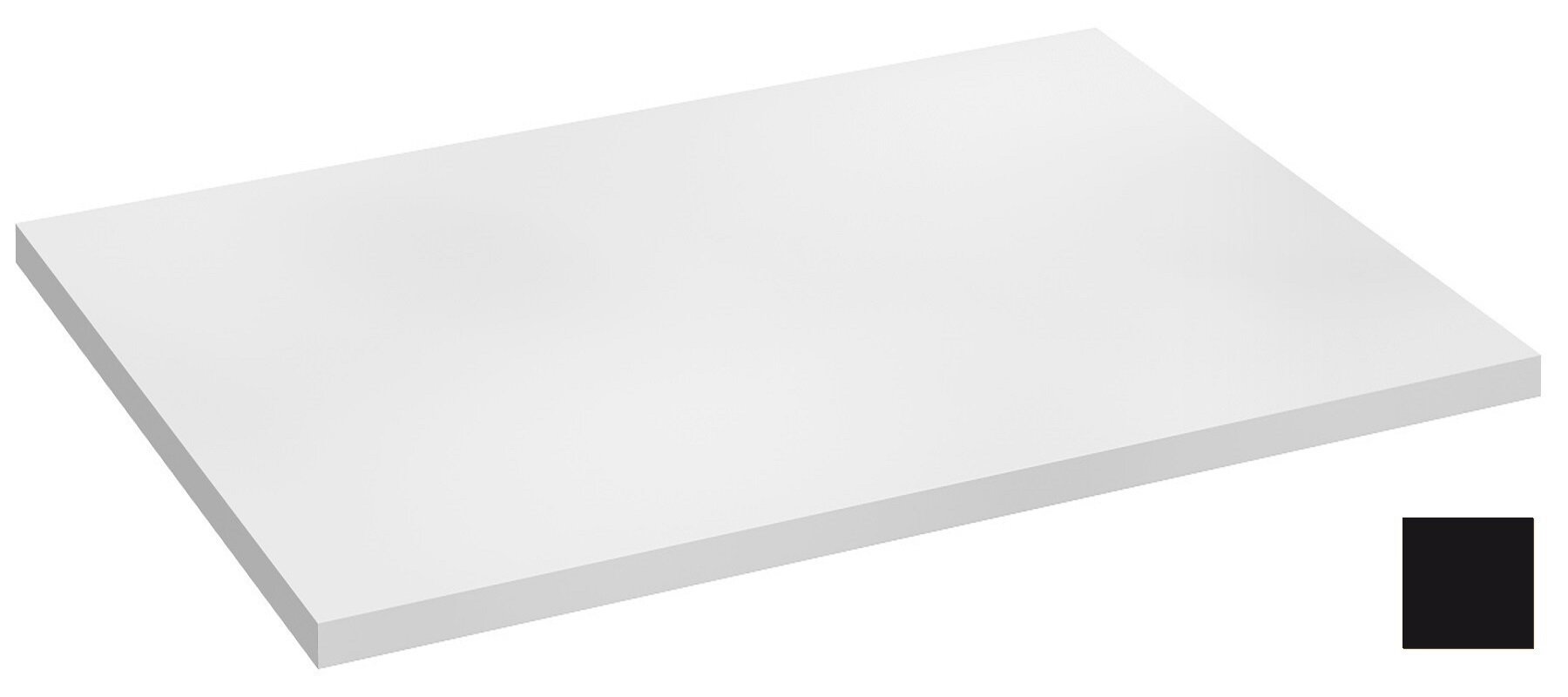 Изображение товара Столешница без выреза под раковину Jacob Delafon Odeon Rive Gauche 70 см черный матовый