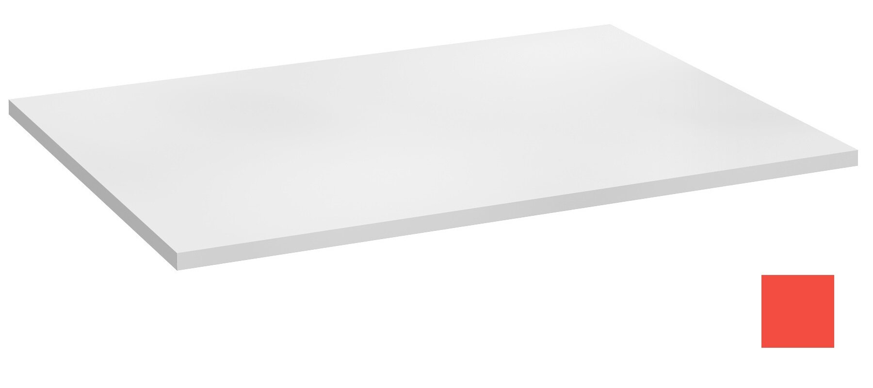 Изображение товара Столешница без выреза под раковину Jacob Delafon Odeon Rive Gauche 90 см алый матовый