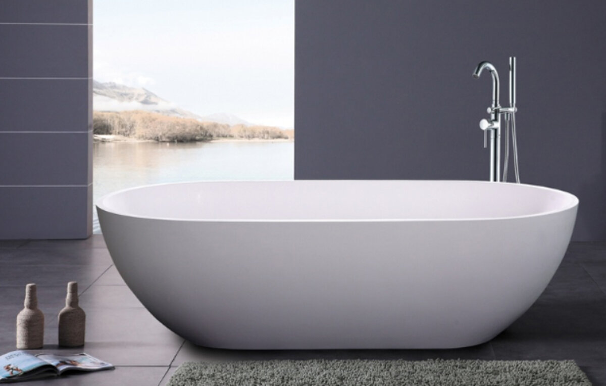 Изображение товара Ванна из искусственного камня NTBagno Letto NT310 175х75.5 см овальная белая