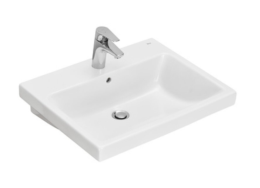 Изображение товара Раковина Roca The Gap Plus 60x46 прямоугольная фарфор белая с переливом Изображение товара Раковина Roca The Gap Plus 60x46 прямоугольная фарфор белая с переливом