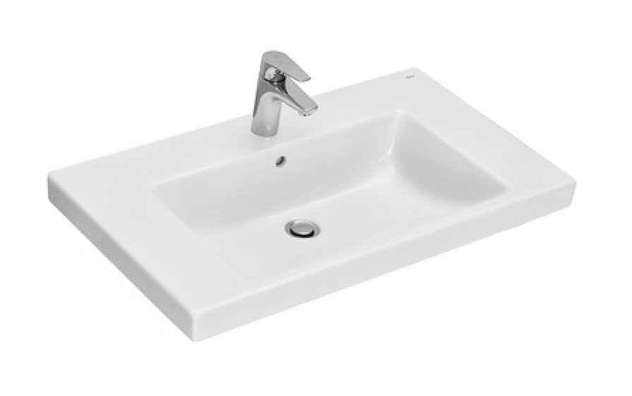 Изображение товара Раковина Roca The Gap Plus 80 см белая с высоким бортиком