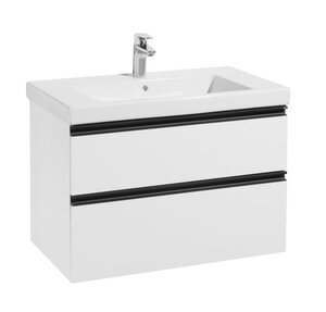 Изображение товара Тумба под раковину Roca Domi 80 см подвесная белая глянцевая