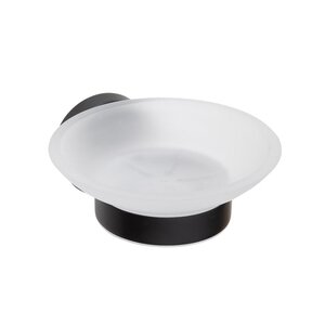 Изображение товара Мыльница Sapho X-round black XB800 металлическая стеклянная настенная черная