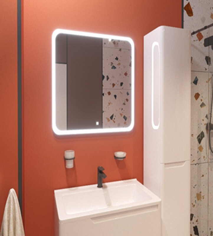 Изображение товара Зеркало Эстет Demure с LED-подсветкой 80x70 см для ванной комнаты