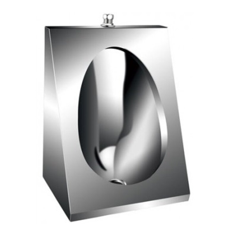 Изображение товара Настенный антивандальный писсуар Moeff MF-311 из нержавеющей стали 33.5x25x43.5 см