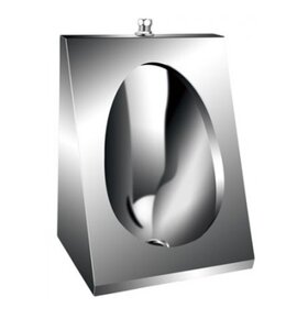 Изображение товара Настенный антивандальный писсуар Moeff MF-311 из нержавеющей стали 33.5x25x43.5 см