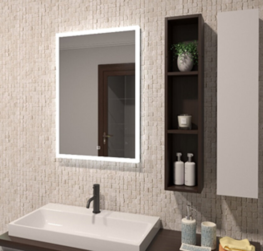Изображение товара Зеркало с LED-подсветкой 60x80 см Эстет Sevilla ФР-00006318, белое, подвесное Изображение товара Зеркало с LED-подсветкой 60x80 см Эстет Sevilla ФР-00006318, белое, подвесное