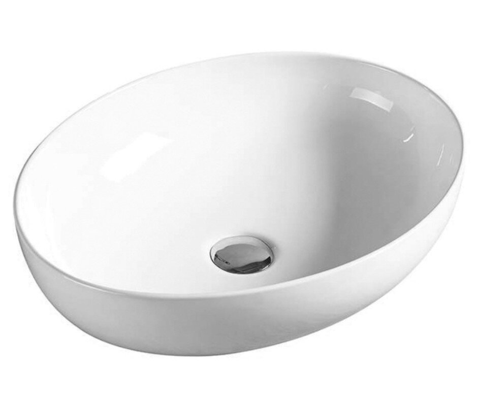 Изображение товара Раковина Ceramicanova Element CN6017, 52 x 39.5 x 13 см, накладная, белая, сантехфарфор