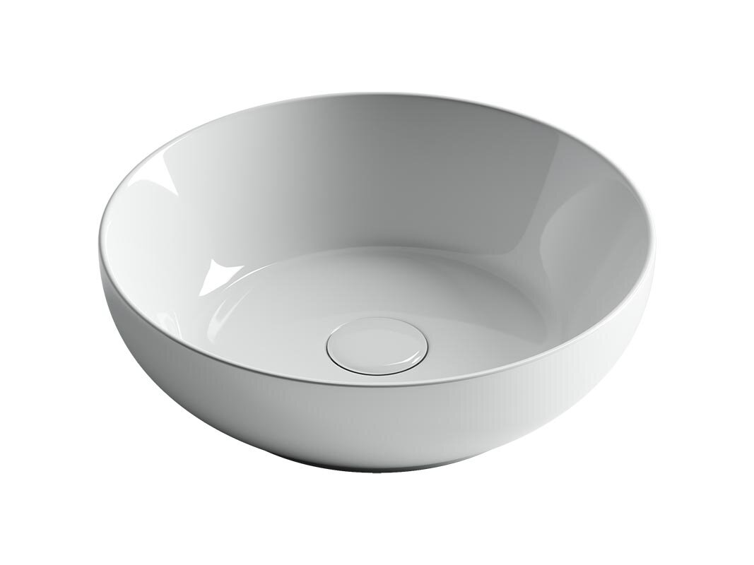 Изображение товара Раковина Ceramicanova CN6020 Фарфор Белая круглая накладная без перелива 37x37 см Изображение товара Раковина Ceramicanova CN6020 Фарфор Белая круглая накладная без перелива 37x37 см