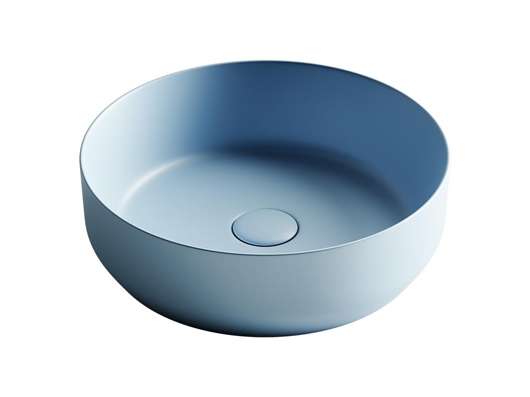 Изображение товара Раковина Ceramicanova Element CN6022ML круглая накладная 39x39 см голубой