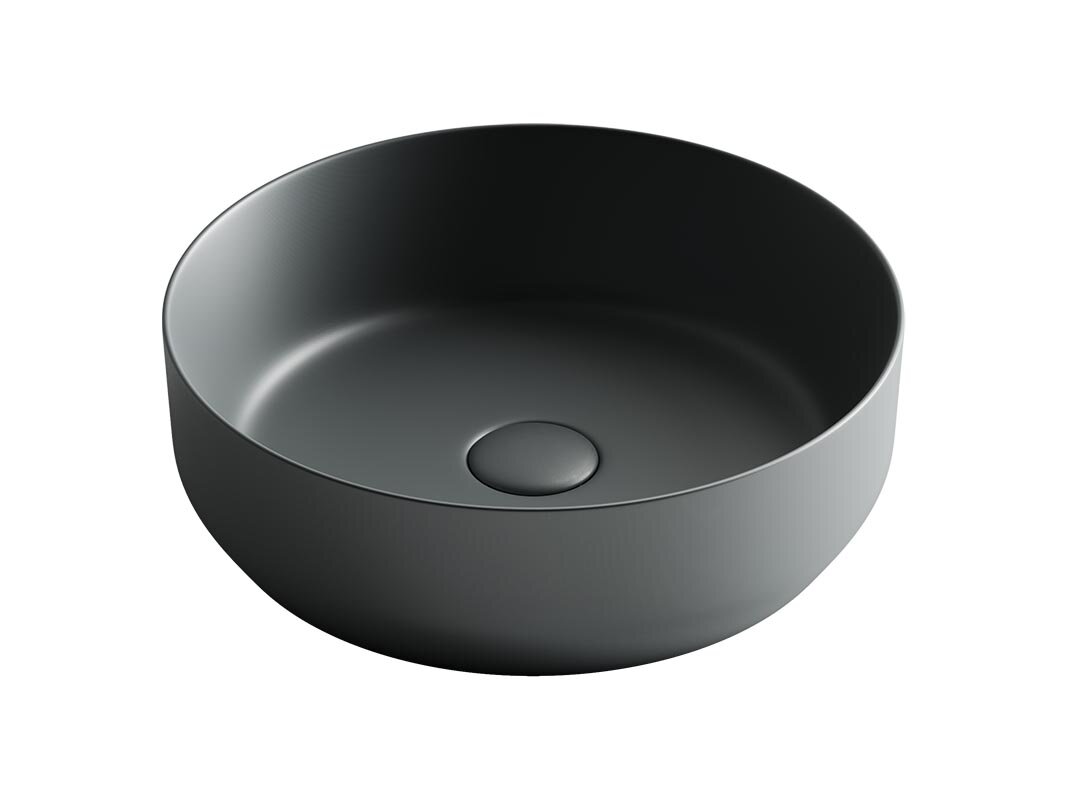 Изображение товара Раковина Ceramicanova Element CN6022MDH круглая накладная, фарфор, антрацит
