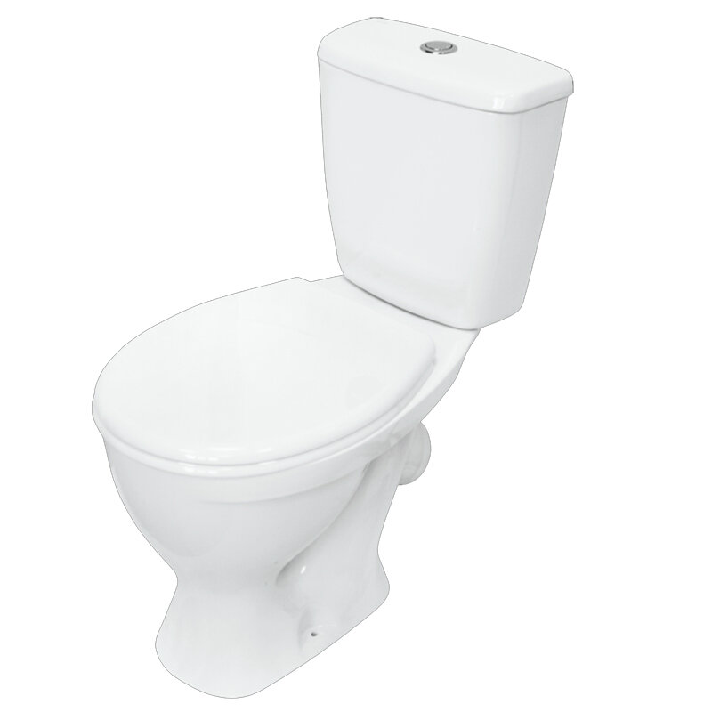 Изображение товара Унитаз-компакт безободковый Sanita Эталон 40 см с косым выпуском белый