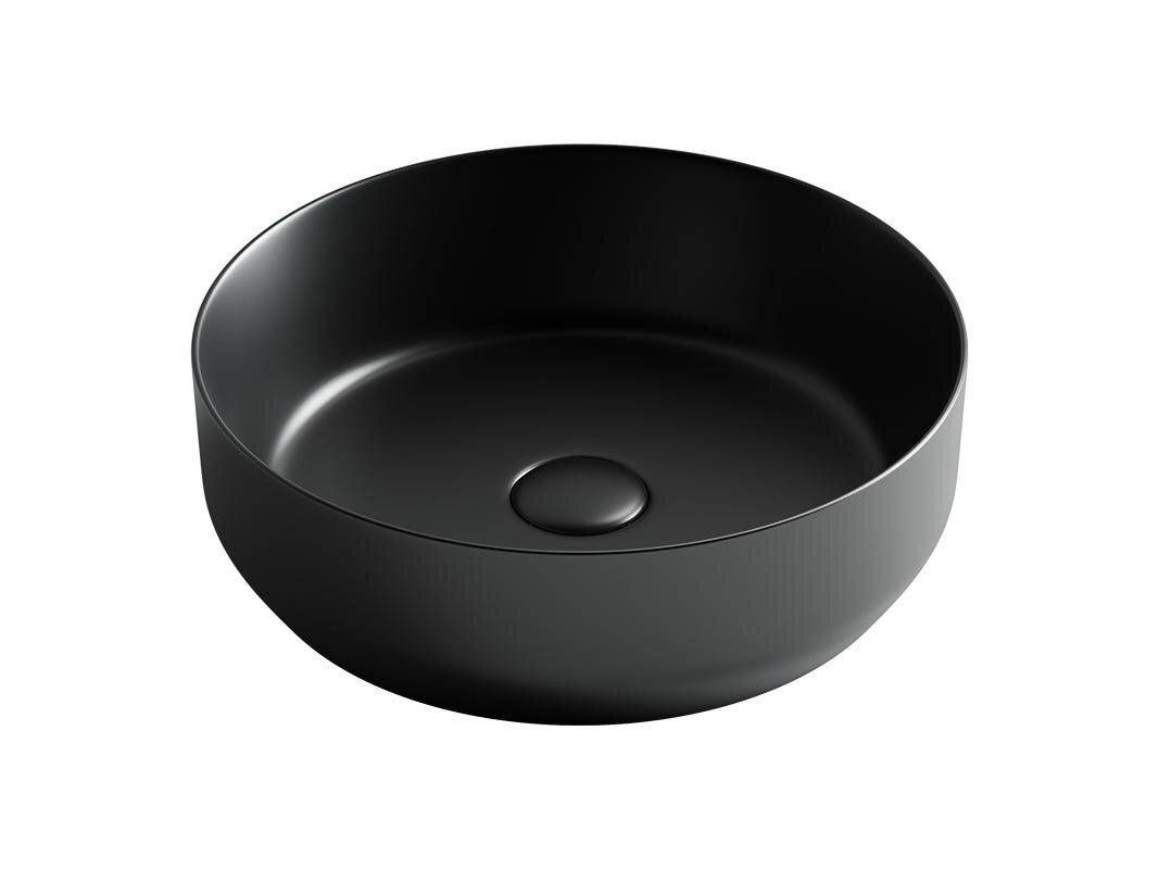Изображение товара Круглая накладная раковина Ceramicanova Element CN6022MB 39x39 см черный матовый