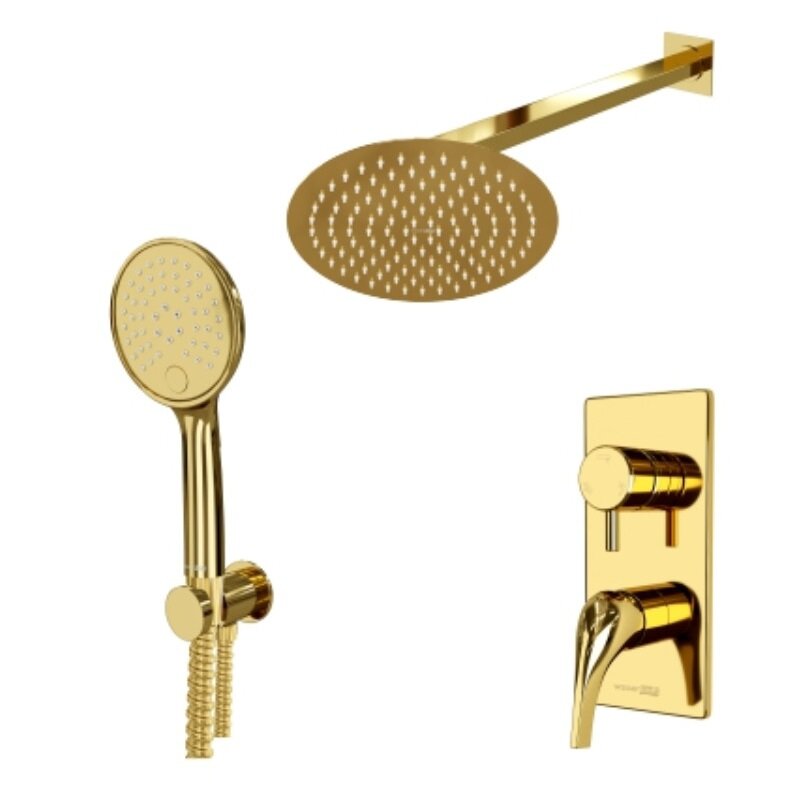 Изображение товара Душевая система WasserKRAFT 7100 A71207 глянцевое золото, скрытая установка