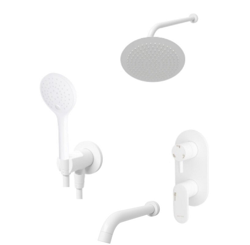 Изображение товара Душевая система WasserKRAFT Mindel 8500 А85161 с белым Soft-touch и 3-функционной лейкой