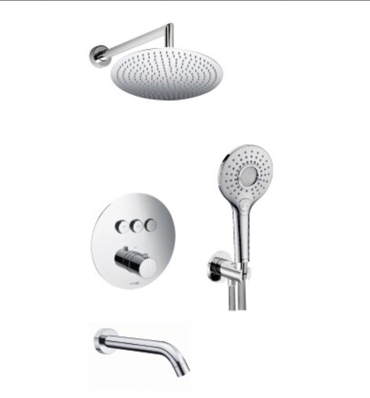 Изображение товара Душевая система WasserKRAFT Dinkel 5800 термостатическая хром