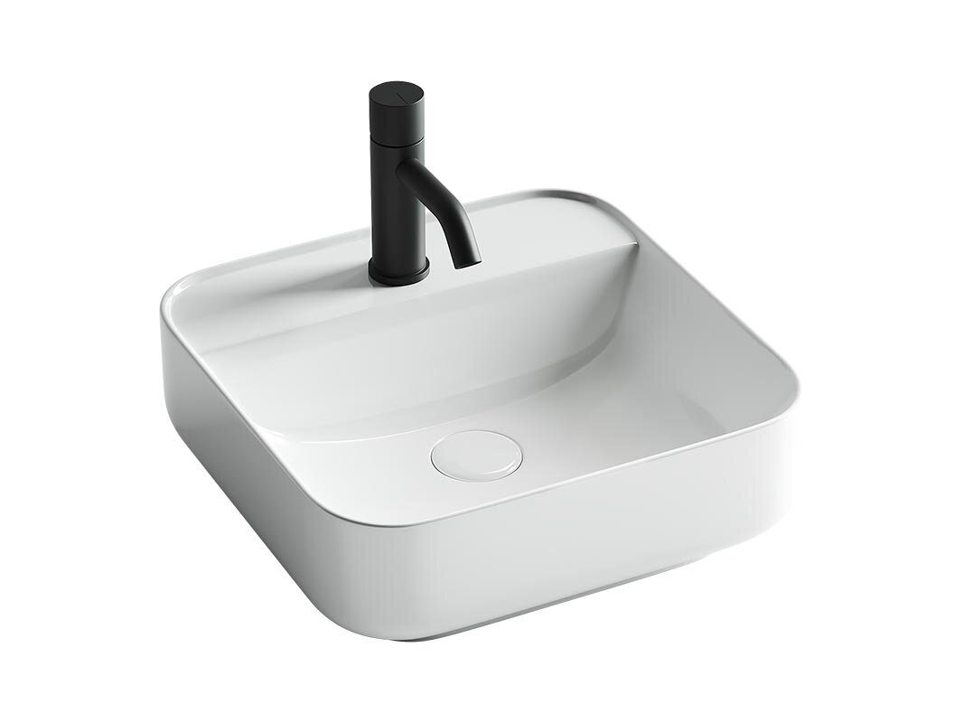 Изображение товара [Раковина] Ceramicanova CN5014 Element - накладная квадратная без перелива 39x39 см