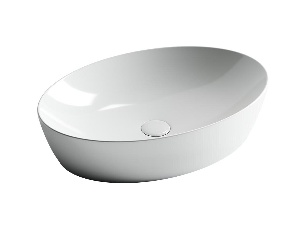 Изображение товара Раковина накладная овальная Ceramicanova Element CN5018 61x41 см — белая