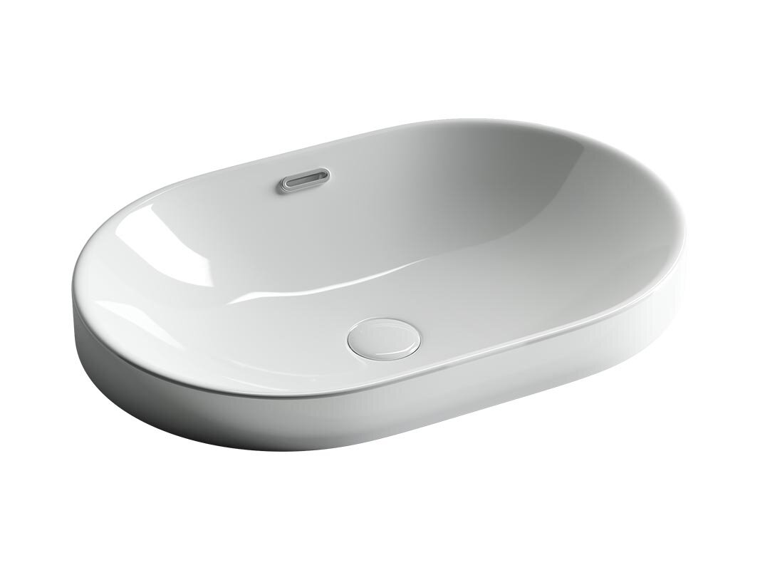 Изображение товара Раковина Ceramicanova Element CN5020 овальная белая с переливом 60x40 см