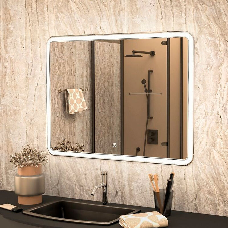 Изображение товара Зеркало с подсветкой Art&Max Vita AM-Vit-1000-800, 100x80 см, стекло, белый