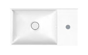 Изображение товара Раковина подвесная Hatria Bahia 45 x 25 см, белая, с переливом