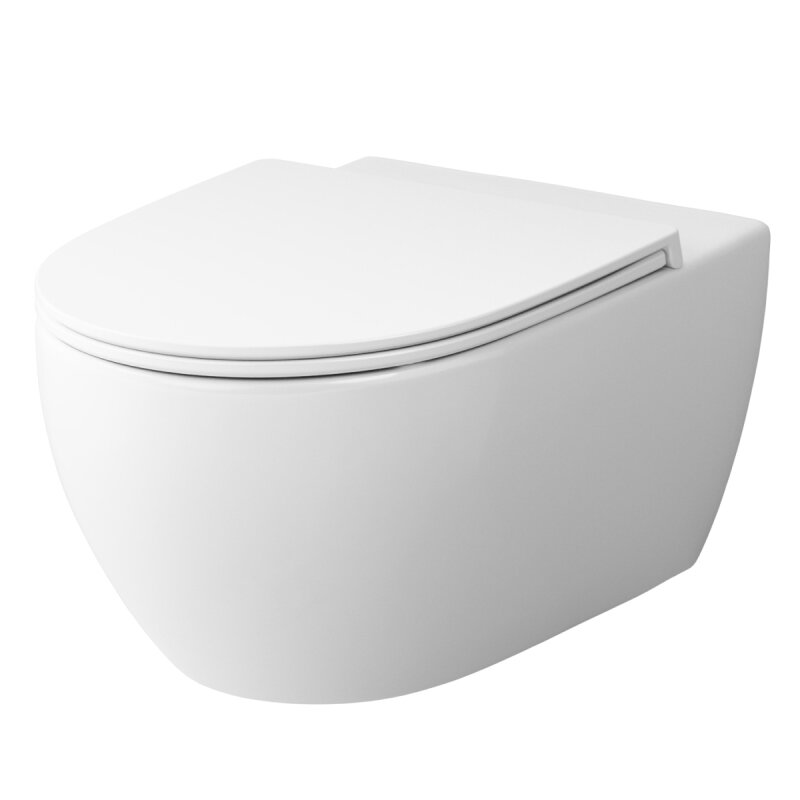 Изображение товара Подвесной безободковый унитаз AM.PM Awe C111700WH белый фарфор FlashClean