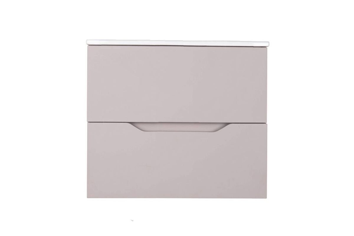 Изображение товара Тумба с раковиной Orange Line Li-60TuL+Ra, подвесная, латте матовый Soft Touch 