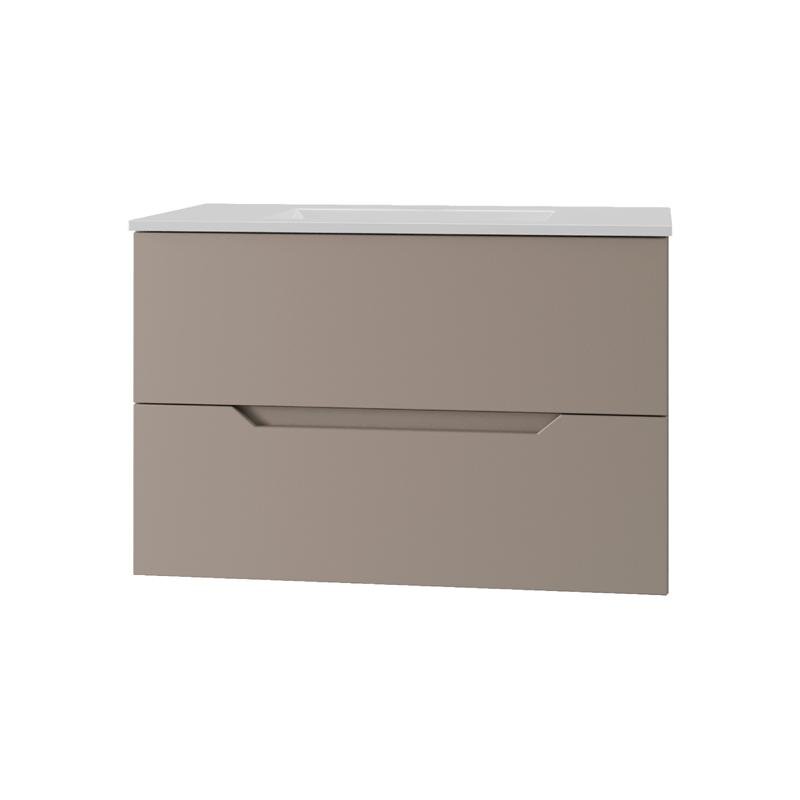 Изображение товара Подвесная тумба с раковиной Orange Line Li-80TuL+Ra бежевый