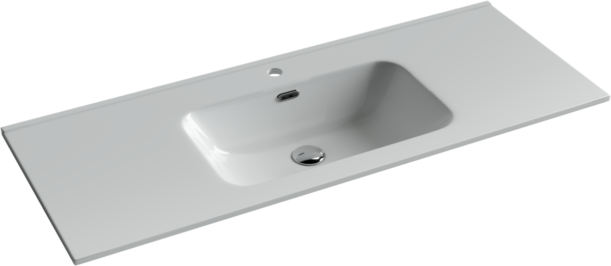 Изображение товара Раковина Ceramicanova Element CN7006, 121 x 46.5 x 18 см, накладная, прямоугольная, с переливом, сантехфарфор