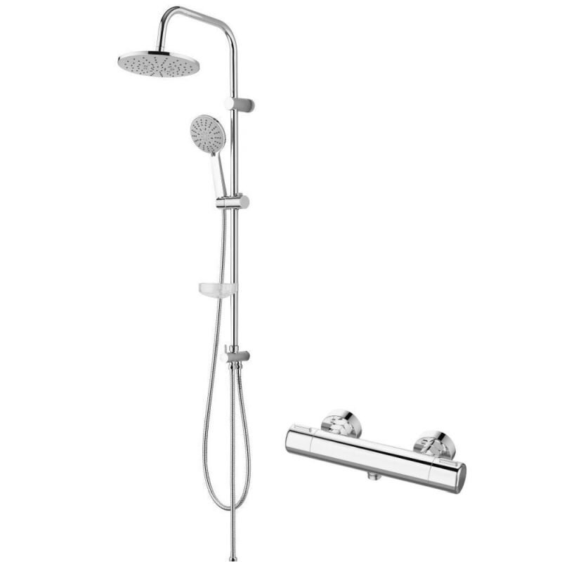 Изображение товара Душевая система Agger Thermo A2492200 с термостатом хром 5 режимов струи